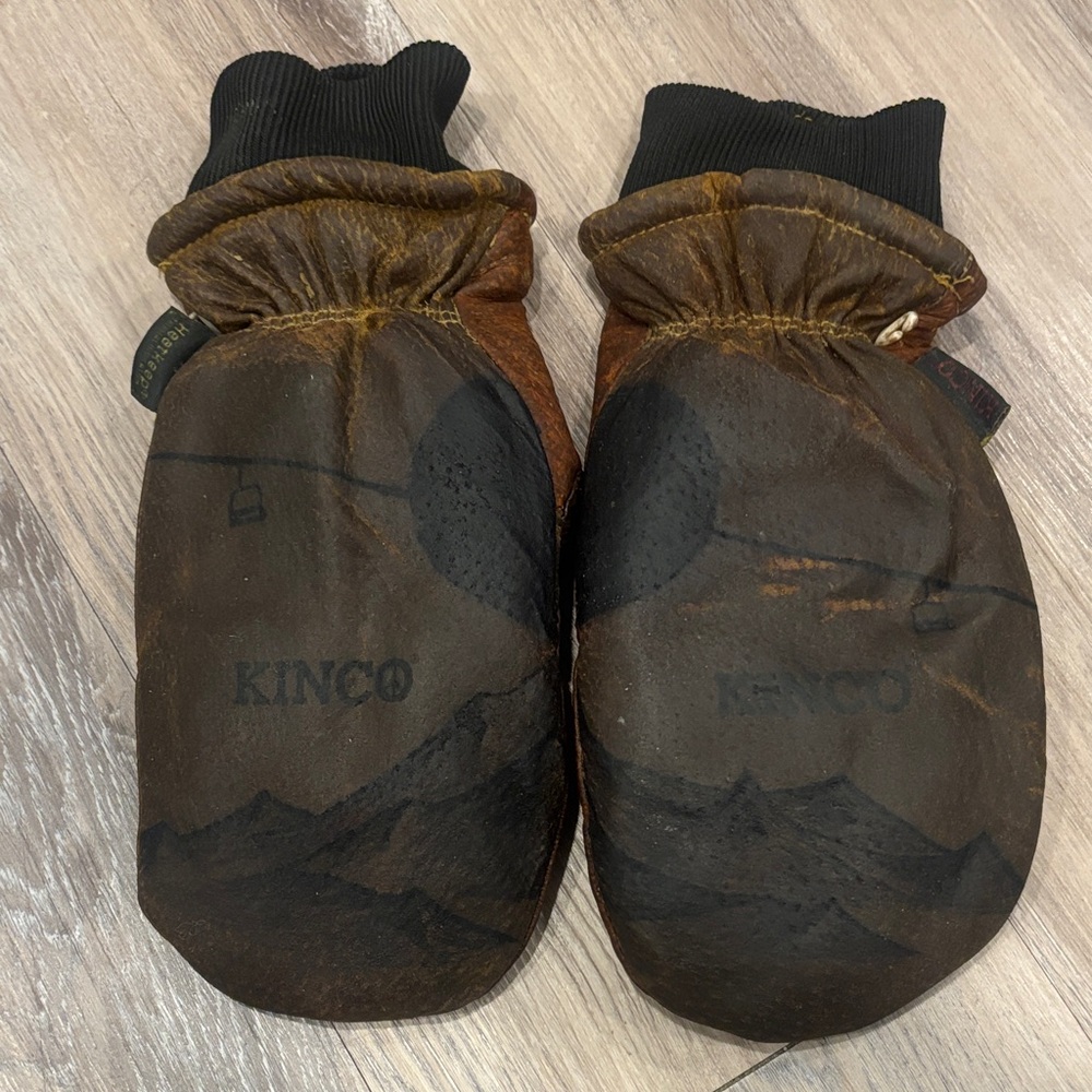 Custom Kinco Brown Mittens
